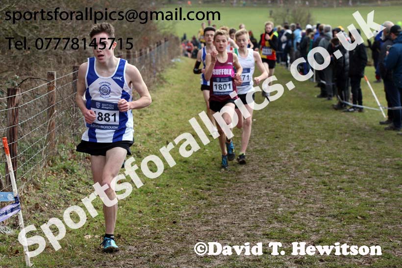 Boys under-15s 2019 British Athletics Inter Counties Cross Country, Prestwood Hall, Loughborough. Photo:  David T. Hewitson/Sports for All Pics